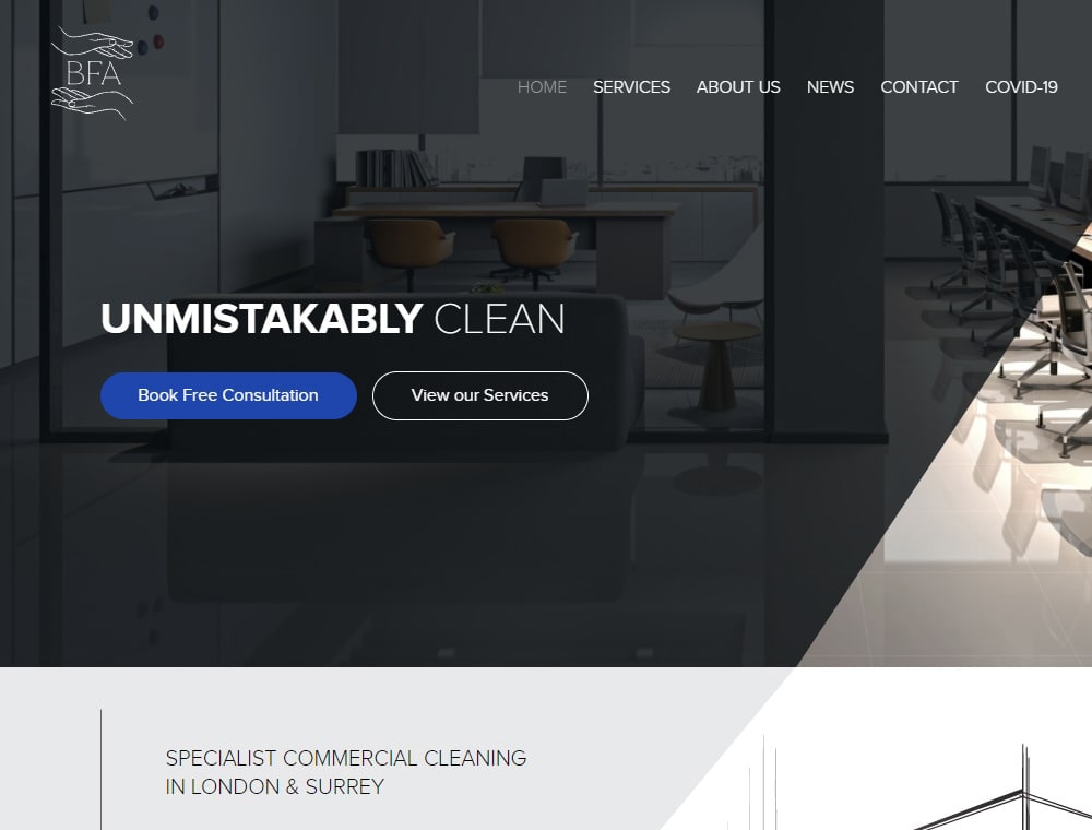 BFA Cleaning Website