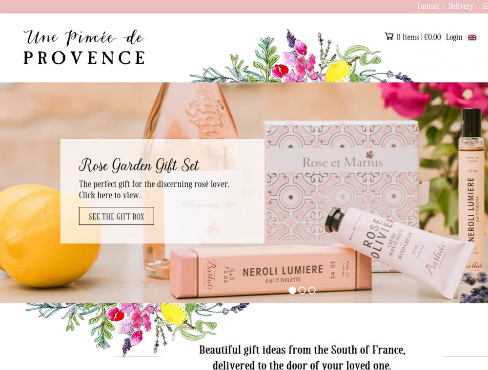 Une Pincee De Provence Website