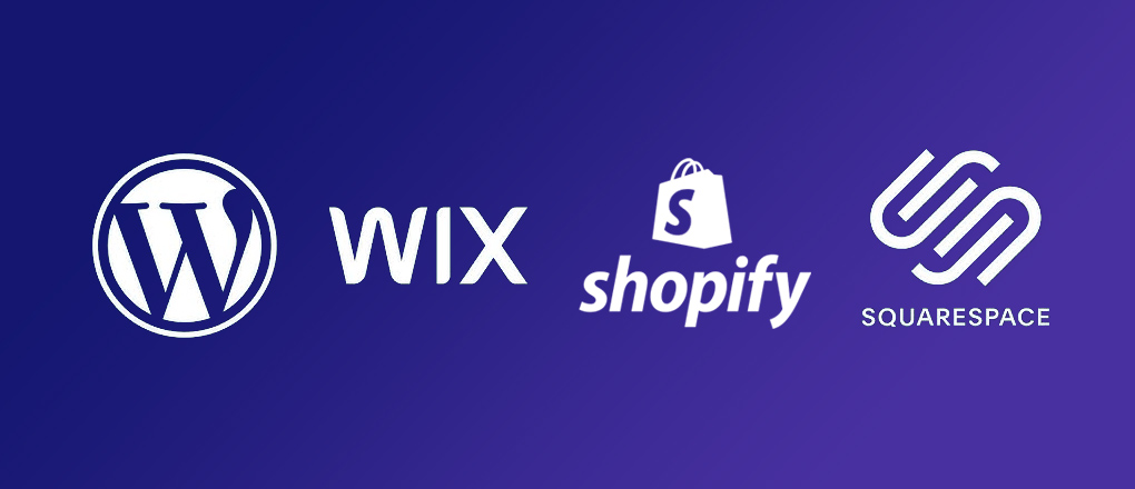 wordpress wix shopify squarespace