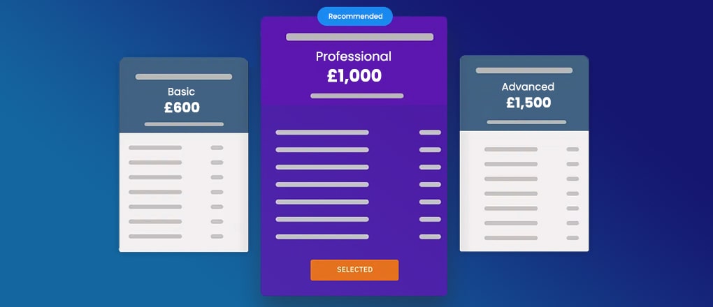 website package tiers